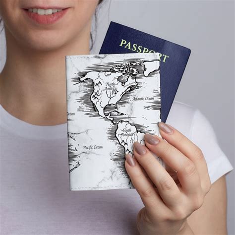 Fantasy World Map Passport Cover Leather Passport Holder Etsy