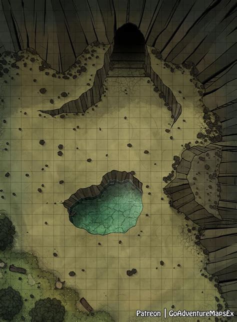 Oc Art Cave Entrance Battle Map 22x30 Rdndmaps