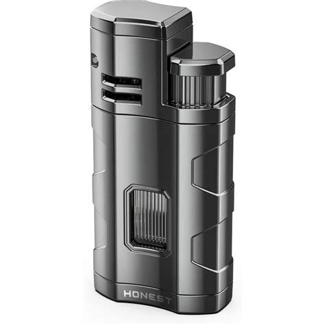 Jopoo Briquet Temp Te Triple Jet De Flamme R Glable Coupe Vent Gaz