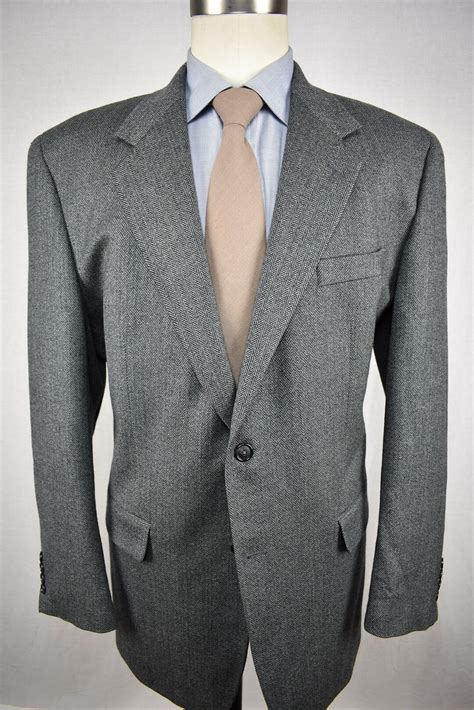 Alan Flusser Gray Herringbone Lambswool Cashmere Blend Sport Etsy