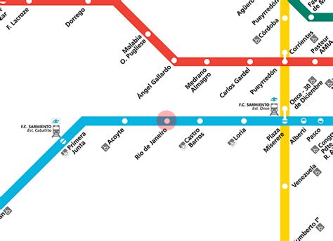 Rio de Janeiro station map - Buenos Aires Subte