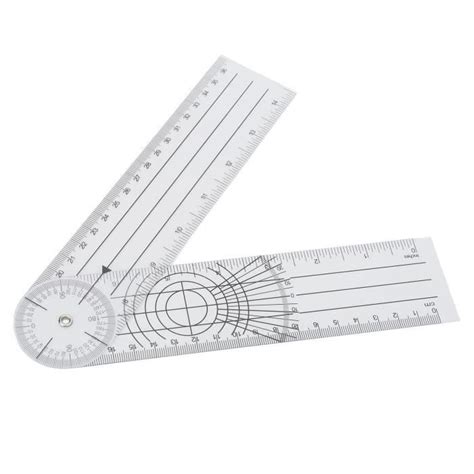 SALUTUYA règle de mesure d angle Règle d angle transparente Flexible