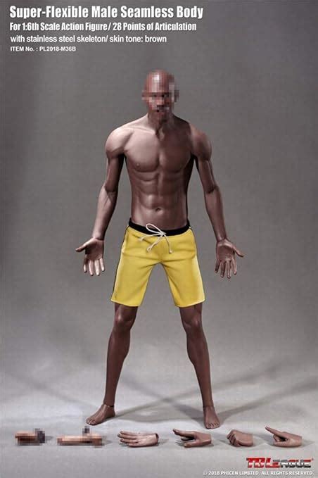 Hiplay Tbleague Inch African American Male Seamless Action Figure