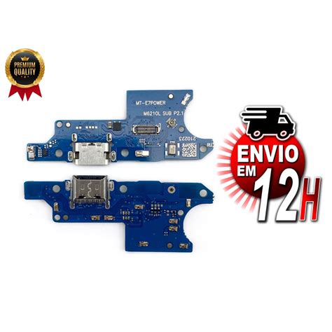 Placa Conector De Carga E Microfone Moto E Power Xt Shopee Brasil