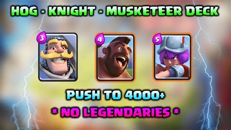 Best Hog Mountain Deck Push To K Trophies Clash Royale Youtube