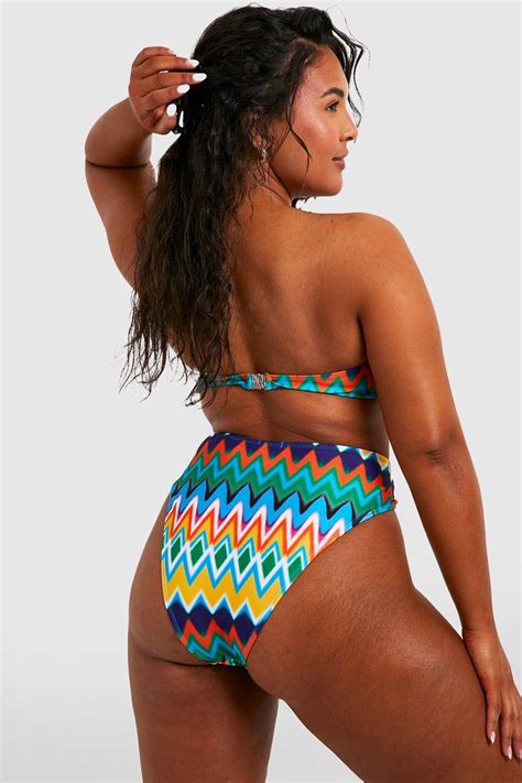 High Waisted Bikini Aztec