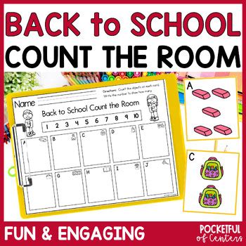 Back To School Count The Room By Pocketful Of Centers Tpt