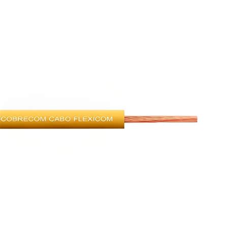 Cabo Flexicom Amarelo De Cobre 750 Volts 100 Metros 4 0mm