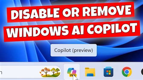 How To Remove Or Disable Windows Copilot Ai Assistant Youtube