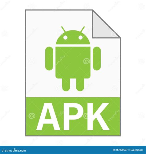 Modern Flat Design Of APK File Icon For Web Stock Vector Illustration