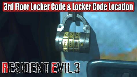 Resident Evil 3 Remake 3rd Floor Locker Code 3F Locker Code