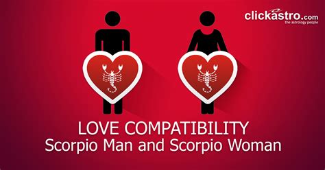 Scorpio Man and Scorpio Woman - Love Compatibility from Clickastro.com