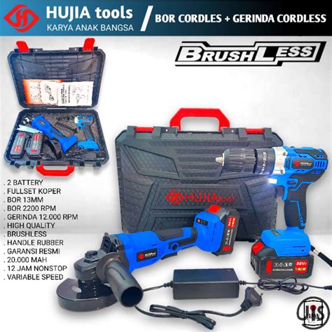 Jual Mesin Gerinda Bor Cordless Impact Drill Hujia Pro Vf