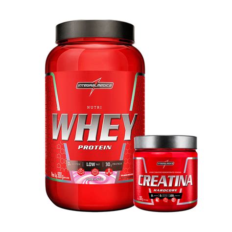 Kit Nutri Whey Pote G Creatina Pura G Integralmedica