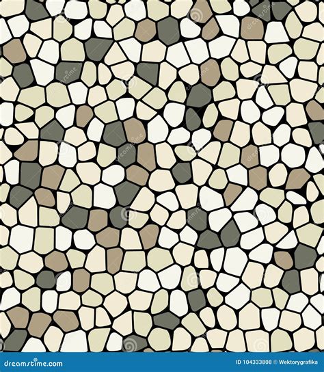 Stone Pebble Texture Mosaic Vector Background Wallpaper Stock Vector Illustration Of