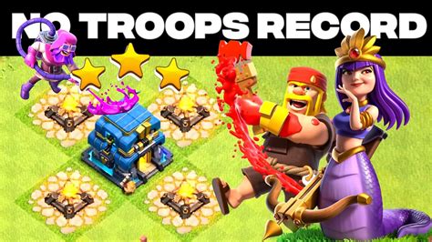 Th12 Without Troops 3 Star Kya Ye Record Hai Clash Of Clans No