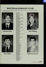 Waltham High School - Mirror Yearbook (Waltham, MA), Class of 1986 ...