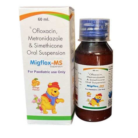 Ofloxacin Metronidazole Simethicone Oral Suspension Strength 60 Ml At