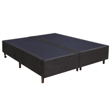 Base Para Cama Box Casal Bipartido Cm Suede Liso Love Story Hf