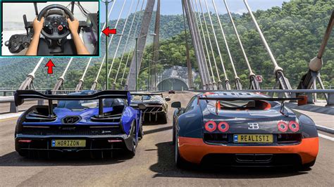 Bugatti Veyron Forza Horizon 5 Realistic Driving Logitech G29