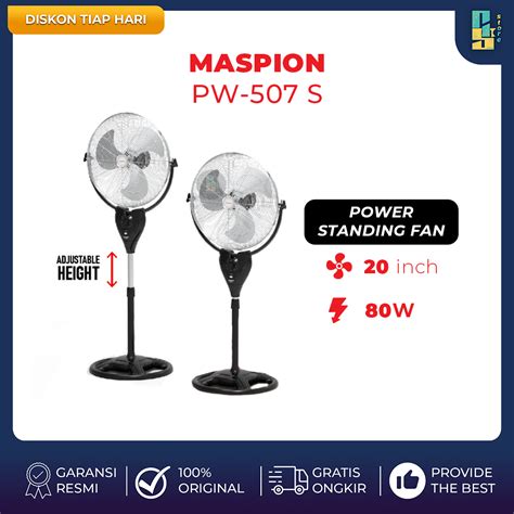 Jual MASPION PW 507 S POWER STAND FAN KIPAS ANGIN DAYA BERDIRI 20 INCH