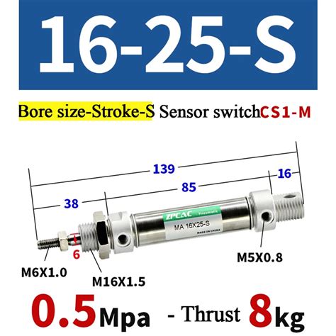 Higher Quality Ma Pneumatic Air Cylinder Bore Size Mm Mm Mm Mm