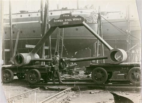 Japanese Diplomat Inspects The Cruiser Yoshino At Elswick Shipyard