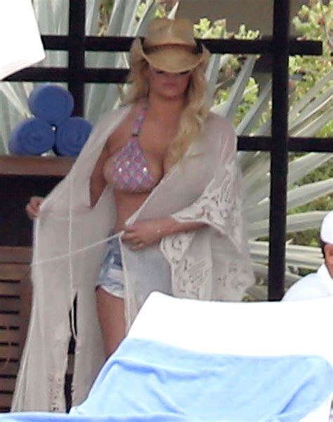 JESSICA SIMPSON In Bikini Top And Daisy Dukes At A Hotel In Cabo San Lucas HawtCelebs