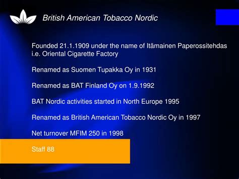 Ppt British American Tobacco Performance Management Mba Hrm 16 4 99 Hseba Powerpoint