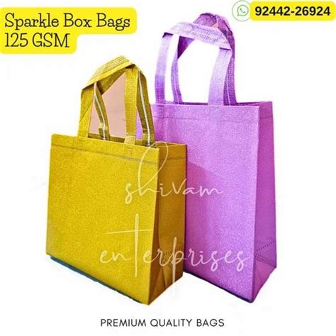 Multicolor Non Woven Sparkle Shining Shopping T Box Bags Capacity