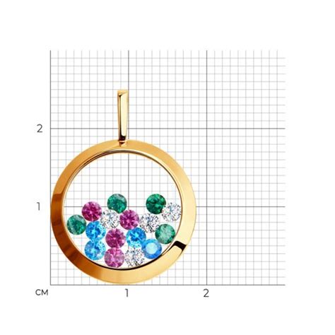 Подвеска из золота с фианитами SOKOLOV - купить в официальном интернет ...