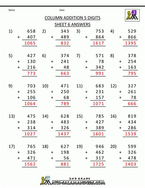 Grade 7 Maths Worksheets With Answers