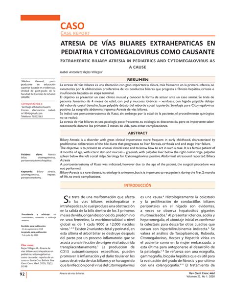 Pdf Atresia De V As Biliares Extrahepaticas En Pediatria Y