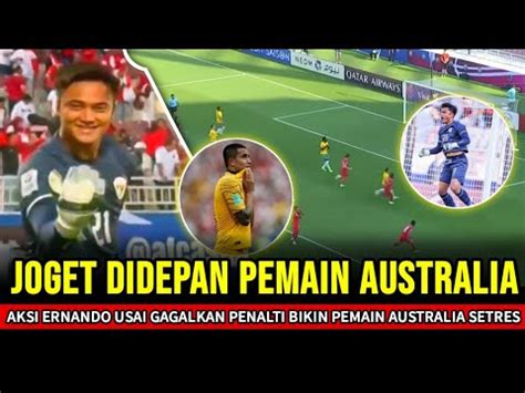 Pemain Australia Auto Setres Lihat Aksi Ernando Ari Usai Gagalkan