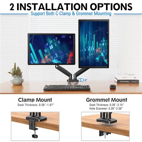 Buy Mountup Dual Monitor Stand Fully Adjustable Gas Spring Dual