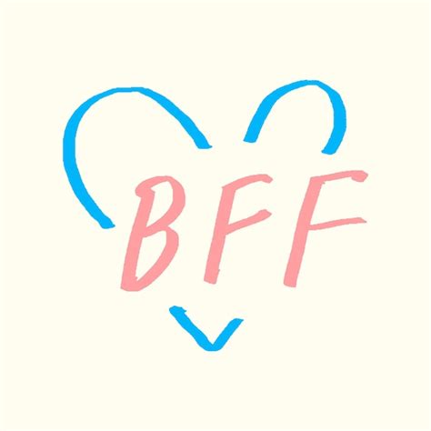 Free Vector Bff Doodle Typography On A Beige Background Vector