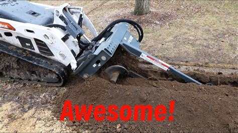 Bobcat LT-113 Trencher and MT100: SAVAGE TRENCH CUTTING! - YouTube