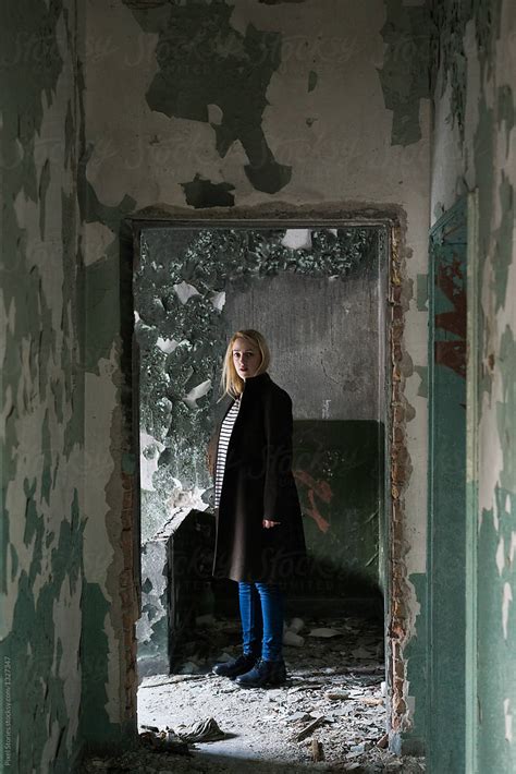 Young Woman In An Abandoned Building By Stocksy Contributor Pixel Stories Stocksy