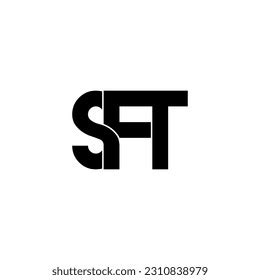 sft typography letter monogram logo design stock vector royalty