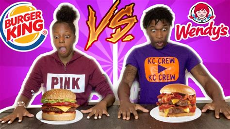 Burger King Vs Wendys Food Challenge Youtube