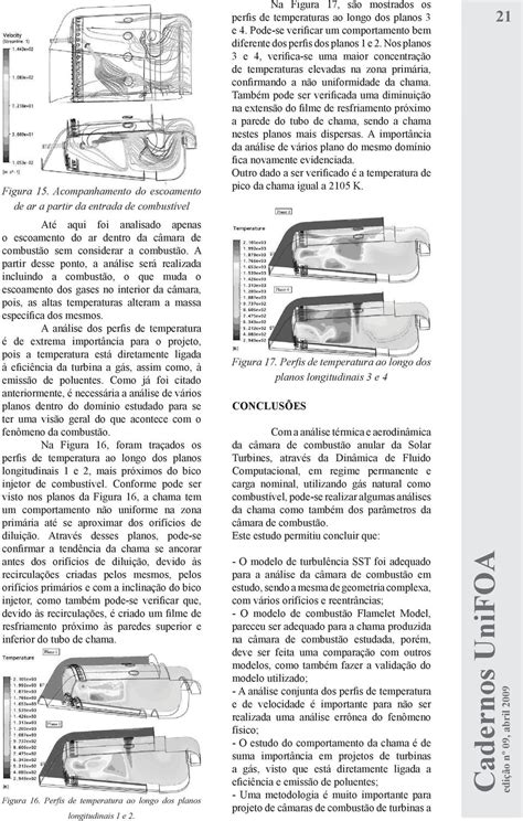 Análise Aerodinâmica E Térmica De Uma Câmara De Combustão Anular De