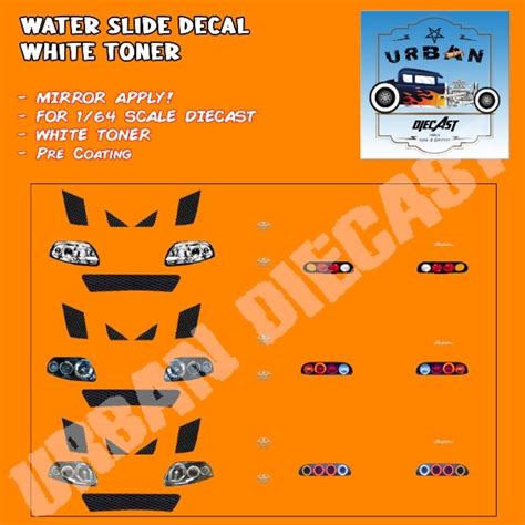 Hot Wheels Decal White Toner Detailing Toyota Supra Mk4 Shopee