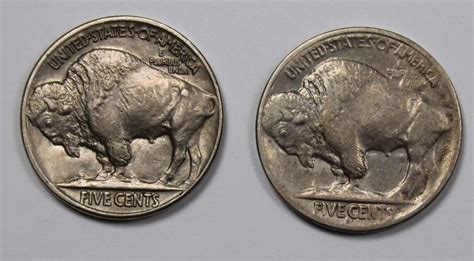 1918 AU & 1916-S BUFFALO NICKELS