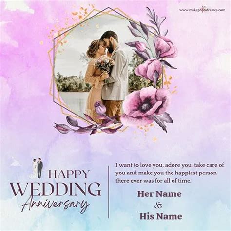 Create Anniversary Card With Photo Online Free Marriage Anniversary