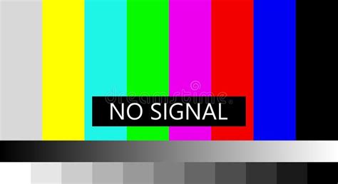 No Signal Tv Television Test Screen In Case Of No Signal Test Card Or