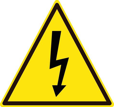 High Voltage Icon On White Background Flat Style Hazardous Voltage