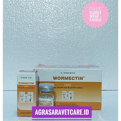 Jual Wormectin 5 Ml Obat Kutu Skabies Gudik Cacing Parasit Anjing