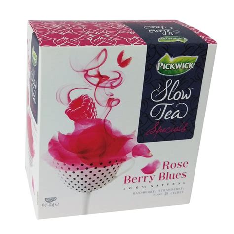 Pickwick Teebeutel Slow Tea Specials Rose Berry Blues 25 Beutel á 2