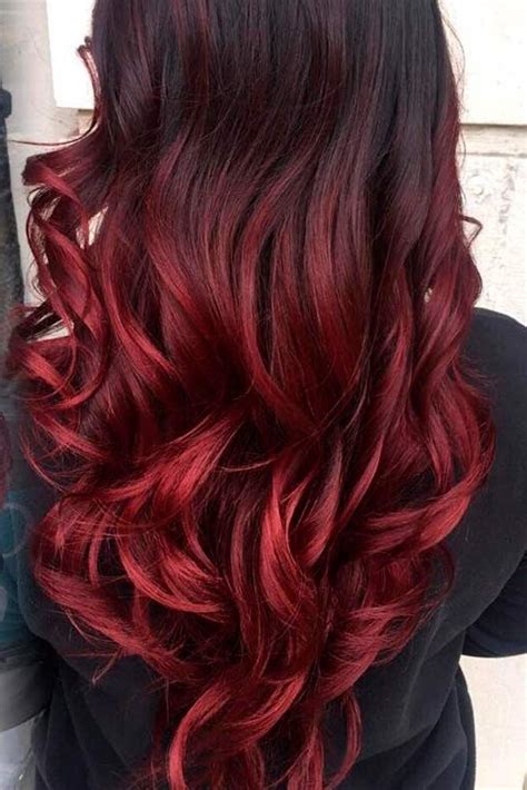 Red Colored Hair Tips Brown Hair