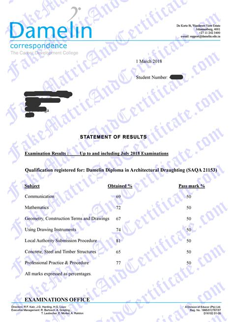 Store Fake Matric And Certificate